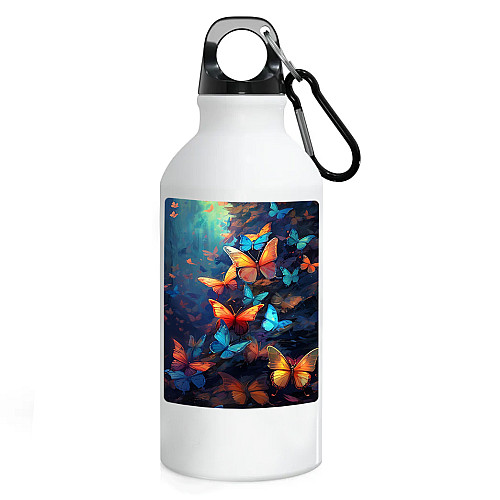 Фляга No Brand Бабочки 500 мл Белый (flyaga-t-4)