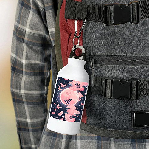 Фляга No Brand Бабочки 500 мл Белый (flyaga-t-5)