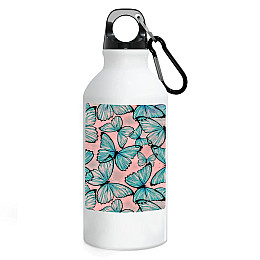 Фляга No Brand Бабочки 500 мл Белый (flyaga-t-6)