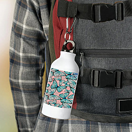 Фляга No Brand Бабочки 500 мл Белый (flyaga-t-6)