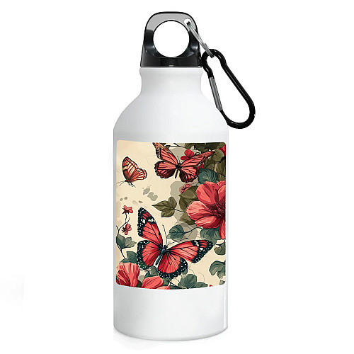 Фляга No Brand Бабочки 500 мл Белый (flyaga-t-7)