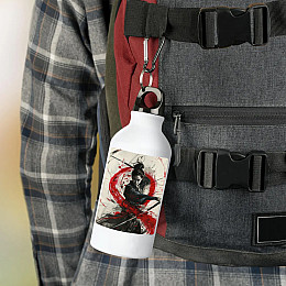 Фляга No Brand Самурайский стиль 500 мл Белый (flyaga-as-1)