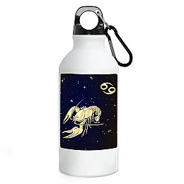 Фляга No Brand Рак Знак зодиака 500 мл Белый (flyaga-kk-25)