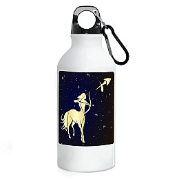 Фляга No Brand Стрелец Знак зодіаку 500 мл Білий (flyaga-kk-26)