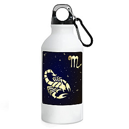 Фляга No Brand Скорпион Знак зодиака 500 мл Белый (flyaga-kk-27)