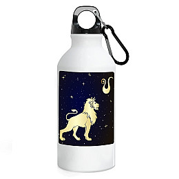 Фляга No Brand Лев Знак зодиака 500 мл Белый (flyaga-kk-28)