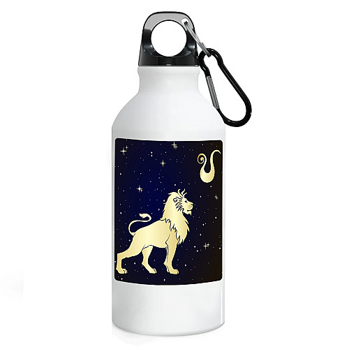 Фляга No Brand Лев Знак зодиака 500 мл Белый (flyaga-kk-28)
