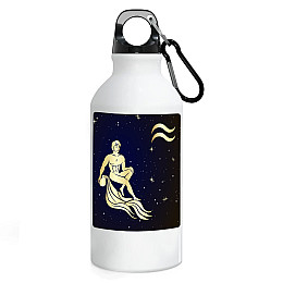 Фляга No Brand Водолей Знак зодиака 500 мл Белый (flyaga-kk-29)