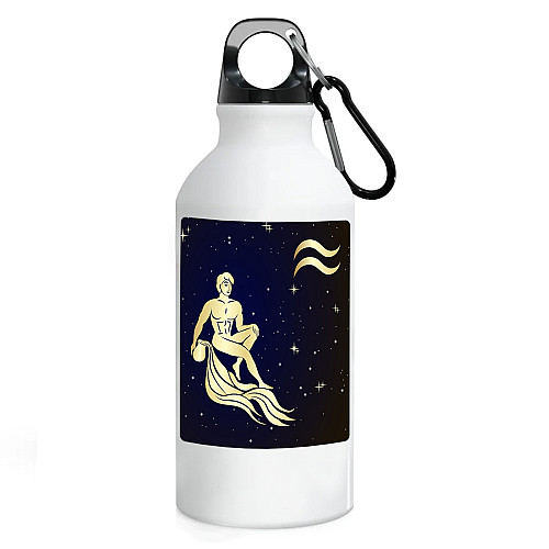 Фляга No Brand Водолей Знак зодиака 500 мл Белый (flyaga-kk-29)