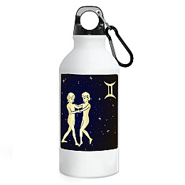 Фляга No Brand Близнецы Знак зодиака 500 мл Белый (flyaga-kk-31)