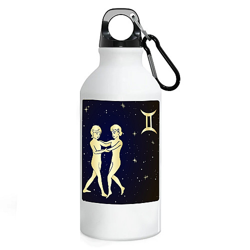 Фляга No Brand Близнецы Знак зодиака 500 мл Белый (flyaga-kk-31)