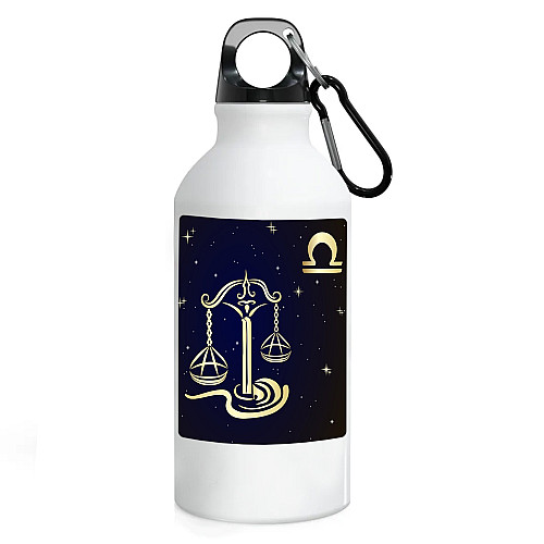 Фляга No Brand Весы Знак зодиака 500 мл Белый (flyaga-kk-32)