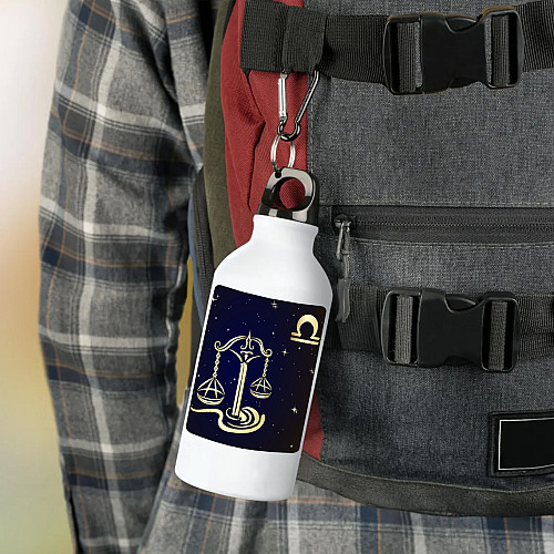 Фляга No Brand Весы Знак зодиака 500 мл Белый (flyaga-kk-32)