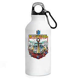 Фляга No Brand Маріуполь город Украины 500 мл Белый (flyaga-mix-14)