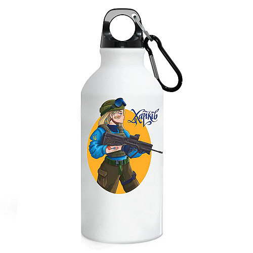 Фляга No Brand Харків місто України 500 мл Білий (flyaga-mix-1401)