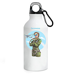 Фляга No Brand Гостомель город Украины 500 мл Белый (flyaga-mix-143)