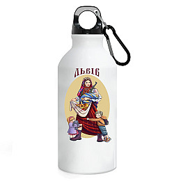 Фляга No Brand Львів город Украины 500 мл Белый (flyaga-mix-145)