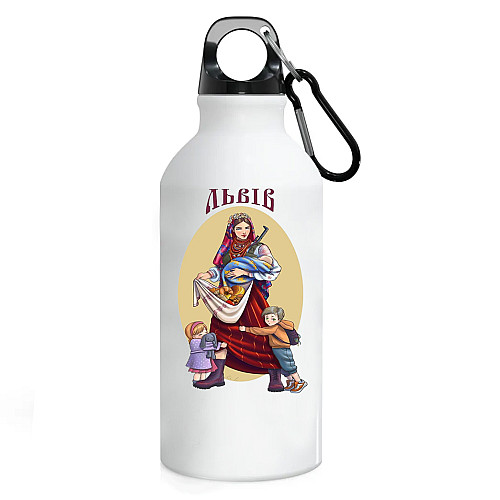 Фляга No Brand Львів город Украины 500 мл Белый (flyaga-mix-145)