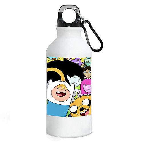 Фляга No Brand Время приключений с Финном и Джейком 500 мл Белый (flyaga-mylt-3)