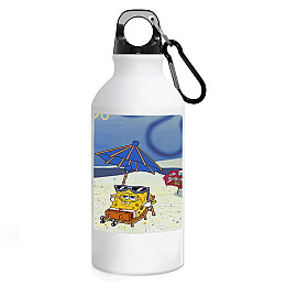 Фляга No Brand Губка Боб 500 мл Белый (flyaga-mylt-9)