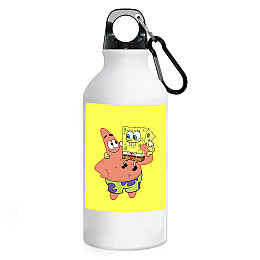 Фляга No Brand Губка Боб 500 мл Белый (flyaga-mylt-10)