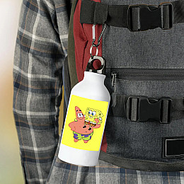 Фляга No Brand Губка Боб 500 мл Белый (flyaga-mylt-10)