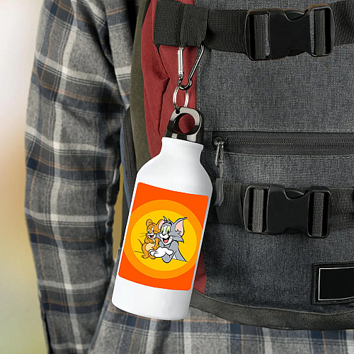 Фляга No Brand Том і Джеррі 500 мл Білий (flyaga-mylt-12)