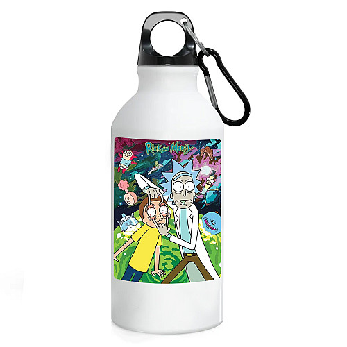 Фляга No Brand Рик и Морти 500 мл Белый (flyaga-mylt-15)