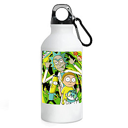 Фляга No Brand Рик и Морти 500 мл Белый (flyaga-mylt-16)