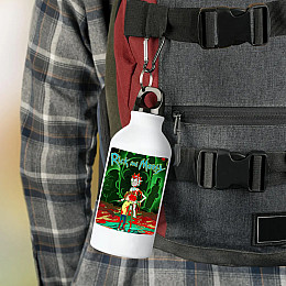 Фляга No Brand Рик и Морти 500 мл Белый (flyaga-mylt-17)