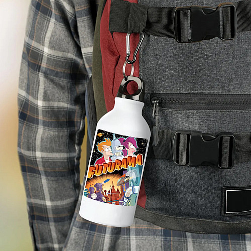 Фляга No Brand Футурама 500 мл Білий (flyaga-mylt-24)