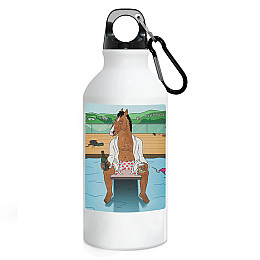 Фляга No Brand Лошадь БоДжек парк 500 мл Белый (flyaga-mylt-27)
