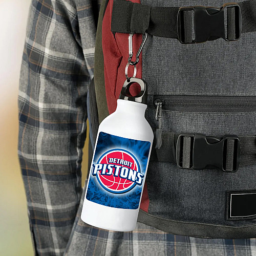 Фляга No Brand Detroit Pistons баскетбольная команда 500 мл Белый (flyaga-bk-9)