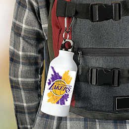 Фляга No Brand Los Angeles Lakers баскетбольная команда 500 мл Белый (flyaga-bk-6)