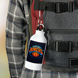 Фляга No Brand New York Knicks баскетбольная команда 500 мл Белый (flyaga-bk-4)