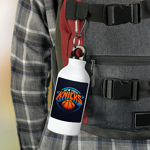 Фляга No Brand New York Knicks баскетбольная команда 500 мл Белый (flyaga-bk-4)