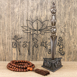 Пхурба Кила с подставкой No Brand 24 см Серый (25124)