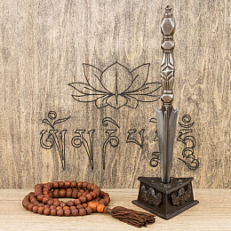 Пхурба Кила с подставкой No Brand 23.5х2.5х2.5 см Серый (27666)