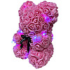 Мишка из роз с подсветкой No Brand 3D Teddy Flower 25 см Розовый (2104618745)