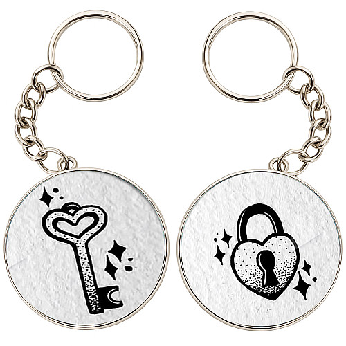 Брелоки парные No Brand 32 мм Разноцветный (2br-16)