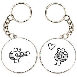 Брелоки парные No Brand 32 мм Разноцветный (2br-20)