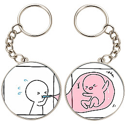 Брелоки парные No Brand 32 мм Разноцветный (2br-28)