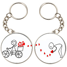 Брелоки парные No Brand 32 мм Разноцветный (2br-29)