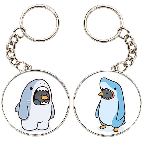 Брелоки парные No Brand 32 мм Разноцветный (2br-37)