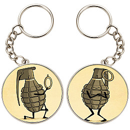 Брелоки парные No Brand 32 мм Разноцветный (2br-39)