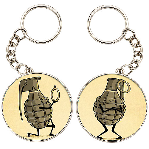 Брелоки парные No Brand 32 мм Разноцветный (2br-39)