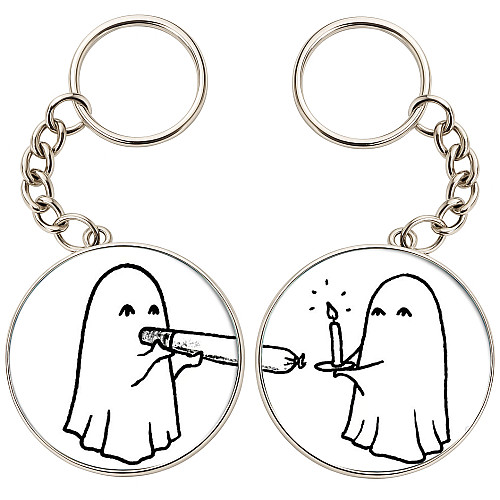 Брелоки парные No Brand 32 мм Разноцветный (2br-46)