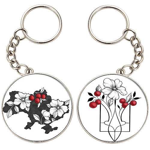 Брелоки парные No Brand 32 мм Разноцветный (2br-47)