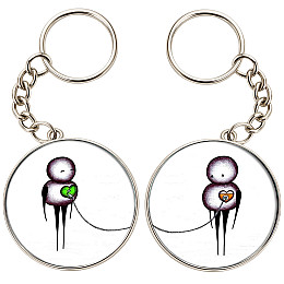 Брелоки парные No Brand 32 мм Разноцветный (2br-49)