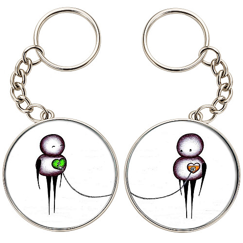 Брелоки парные No Brand 32 мм Разноцветный (2br-49)